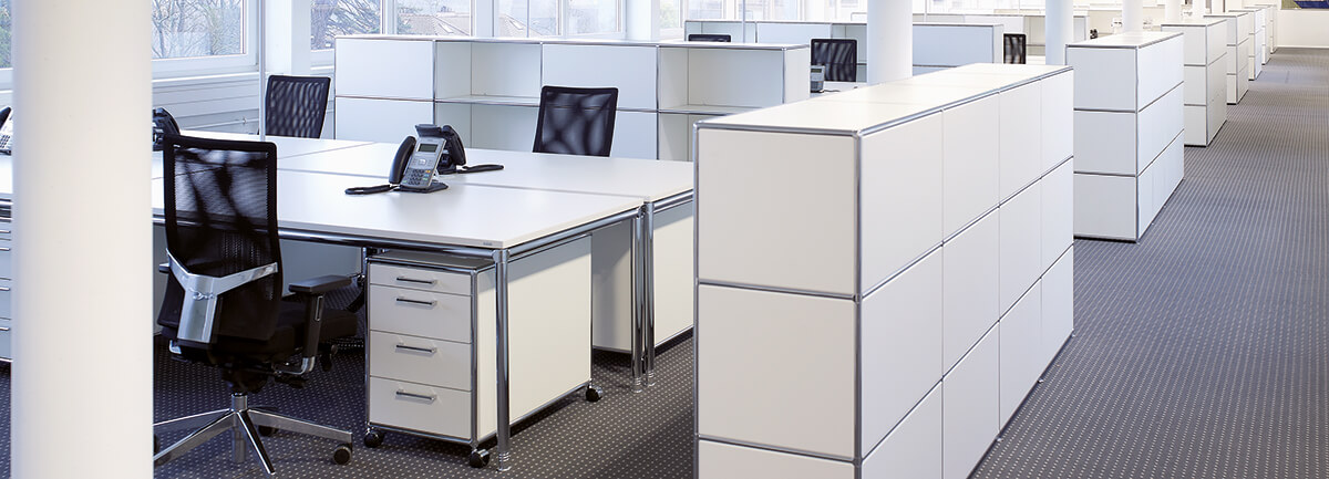Rollcontainer Imke 31 weiß 44x73x52 cm Schreibtisch Bürotisch Arbeitszimmer 